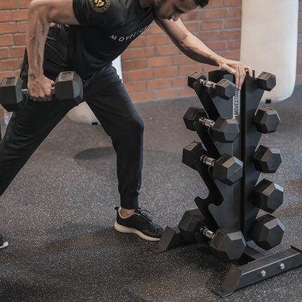 Movestorm Hexa Dumbbell and Vertical Rack Packages 5 Pairs set