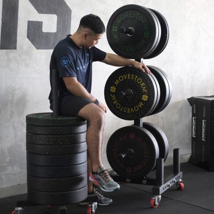 Movestorm Raptor Olympic Weight Tree – vertical Olympic plate storage rack