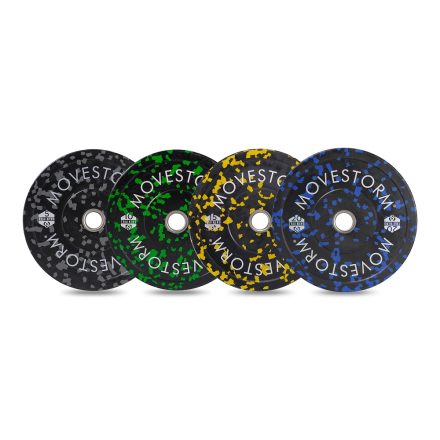 movestorm camo fleck plate on Olympic barbell - 100Kg package