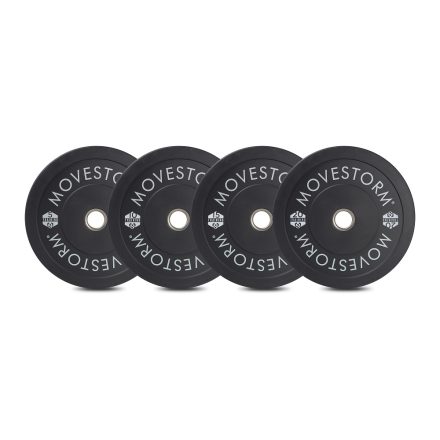 Movestorm Echo Bumper Plates – rubber weight plates with steel hub for Olympic lifting