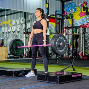 love bumper plate and women bar magenta gallery