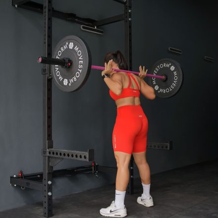 Movestorm Lite Folding Shelf is a wall-mounted, foldable shelf for gym gear. Durable steel, compact design, easy installation.