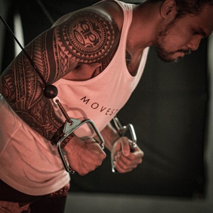 D Row Handle single grip cable attachment steel chrome finish