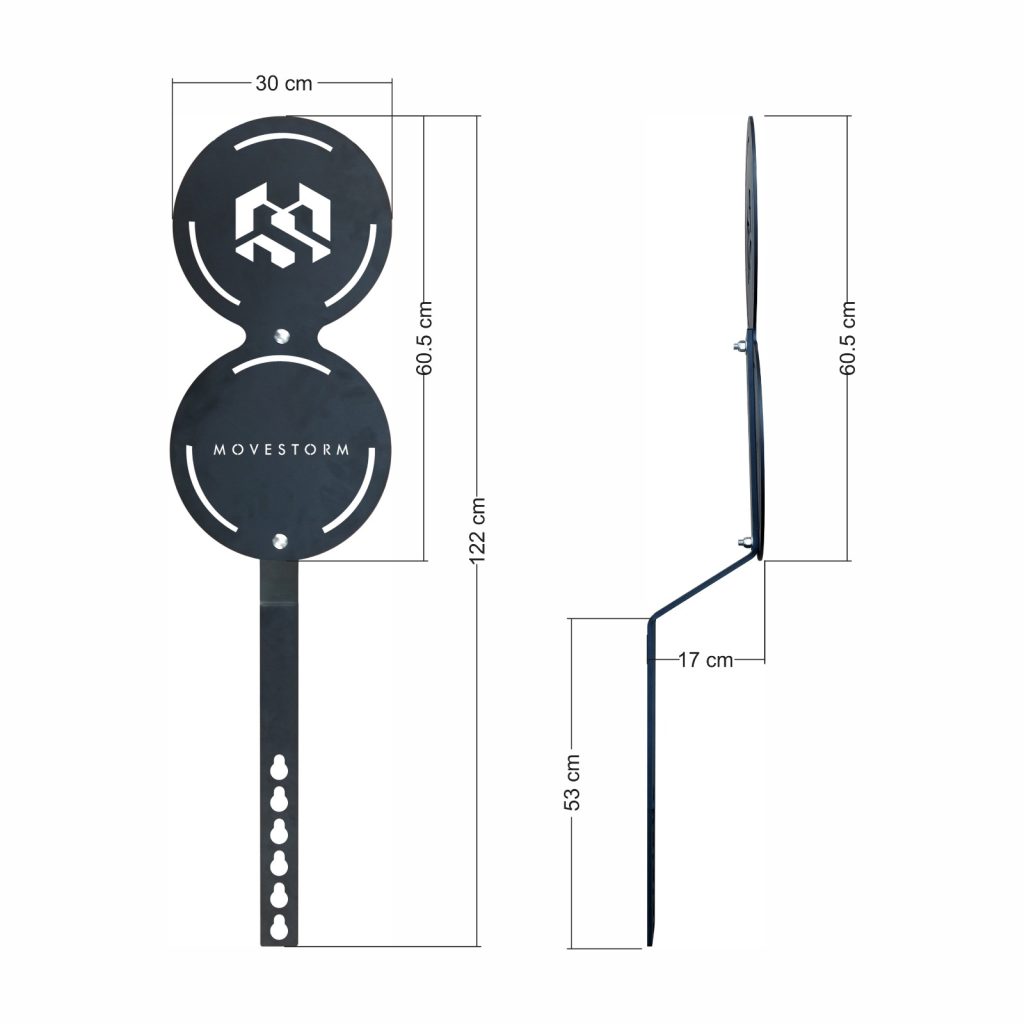 Movestorm Wall Ball Target for rack and rig with 8 mm steel plate